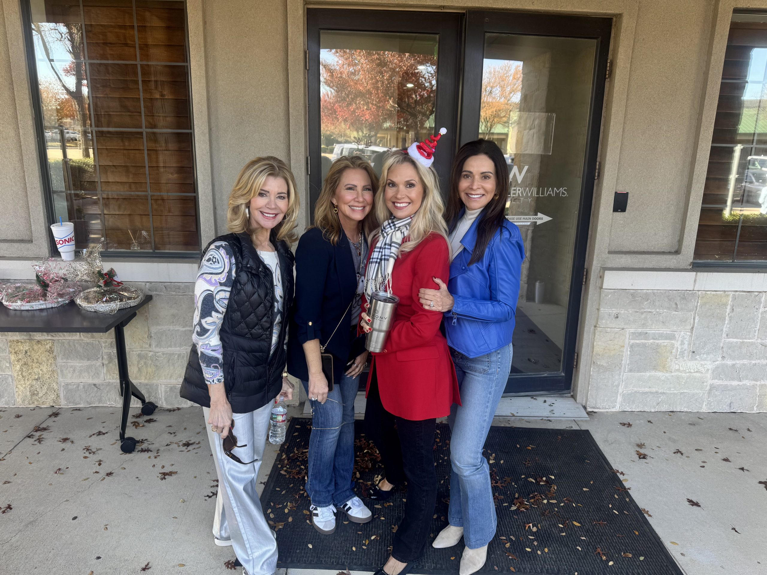 Friends and neighbors visiting Jan Richey Team annual client pie day celebration