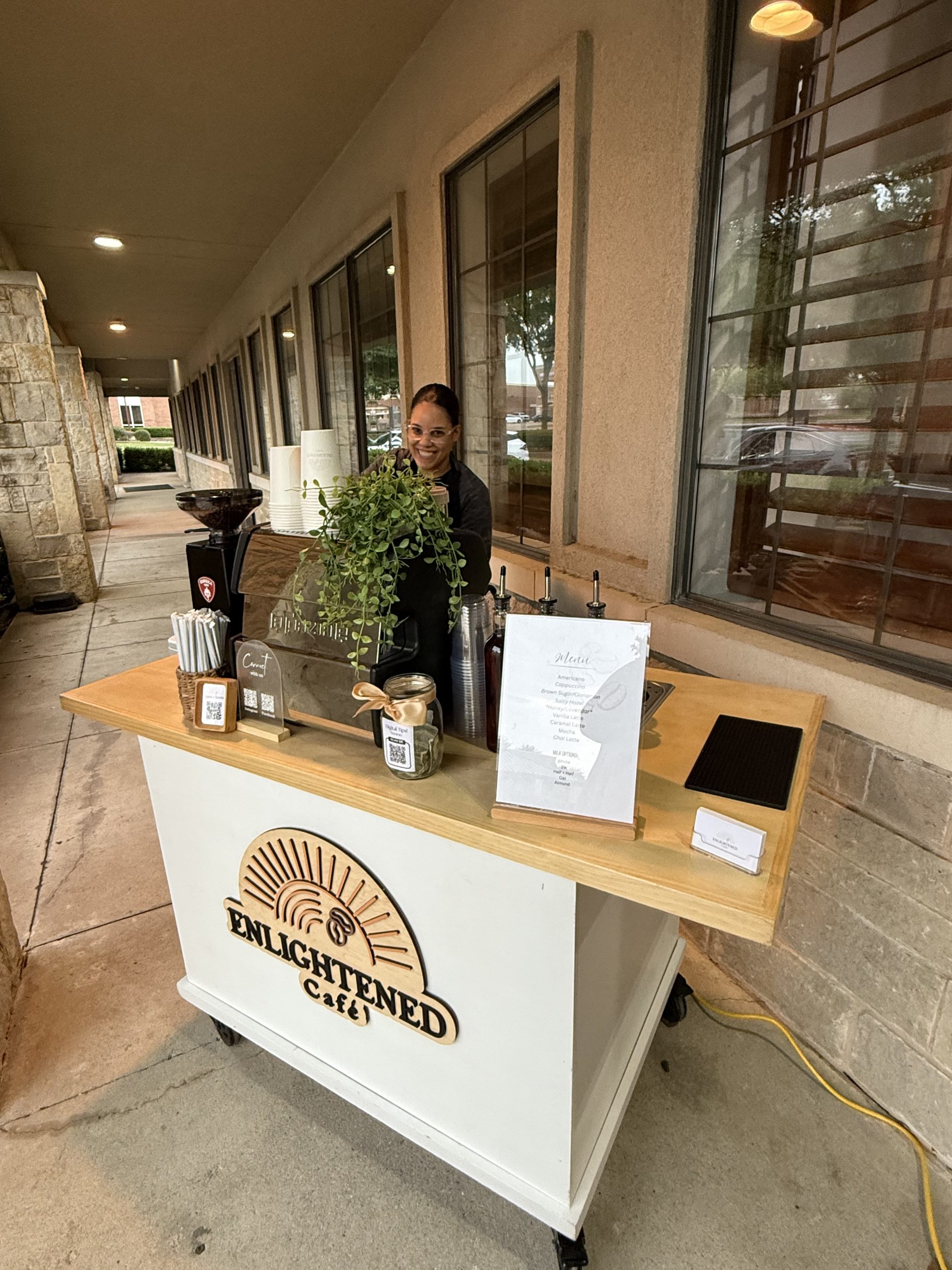 Enlightened Cafe at community event in Plano Texas