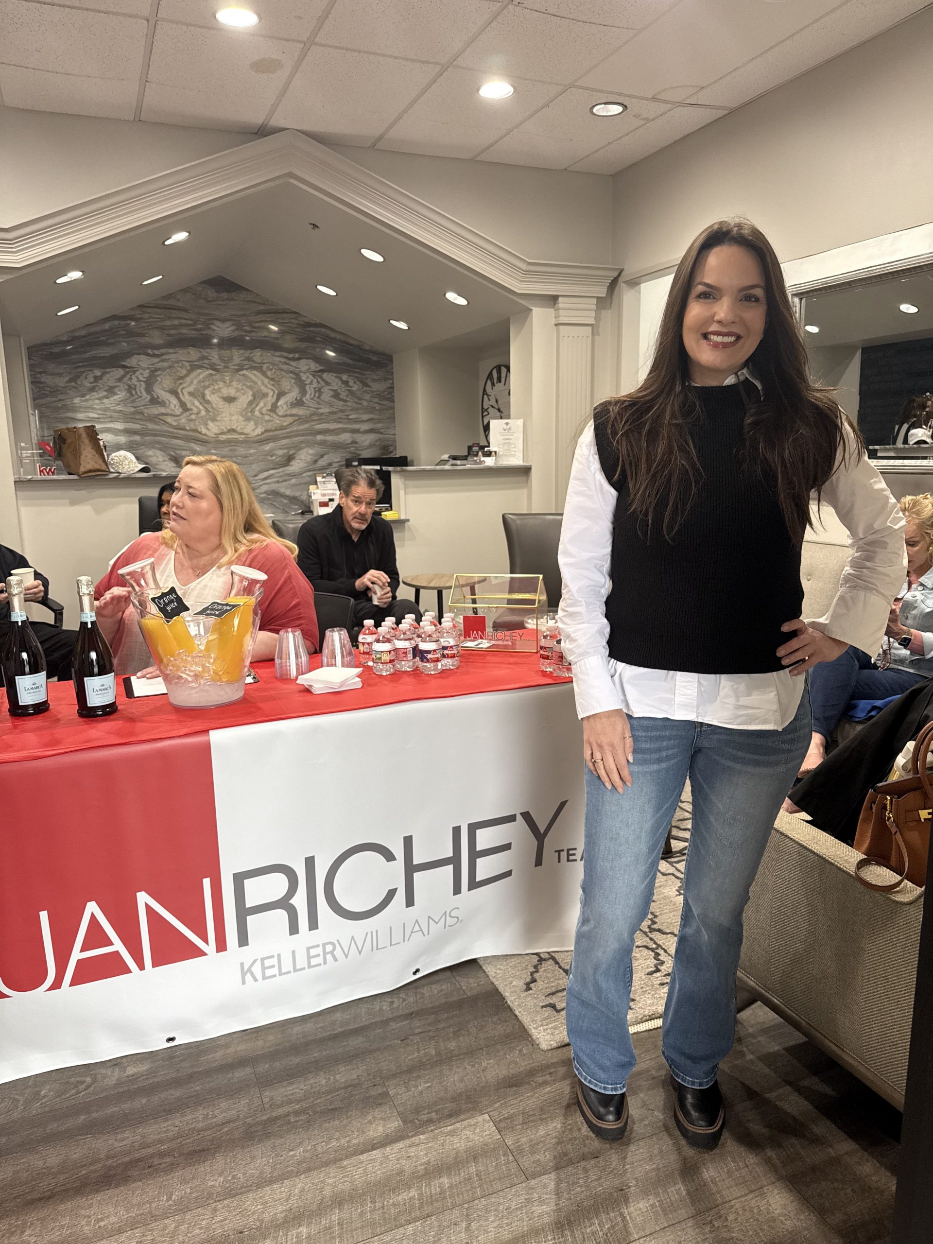 Luxury realtor team member at Plano Texas event