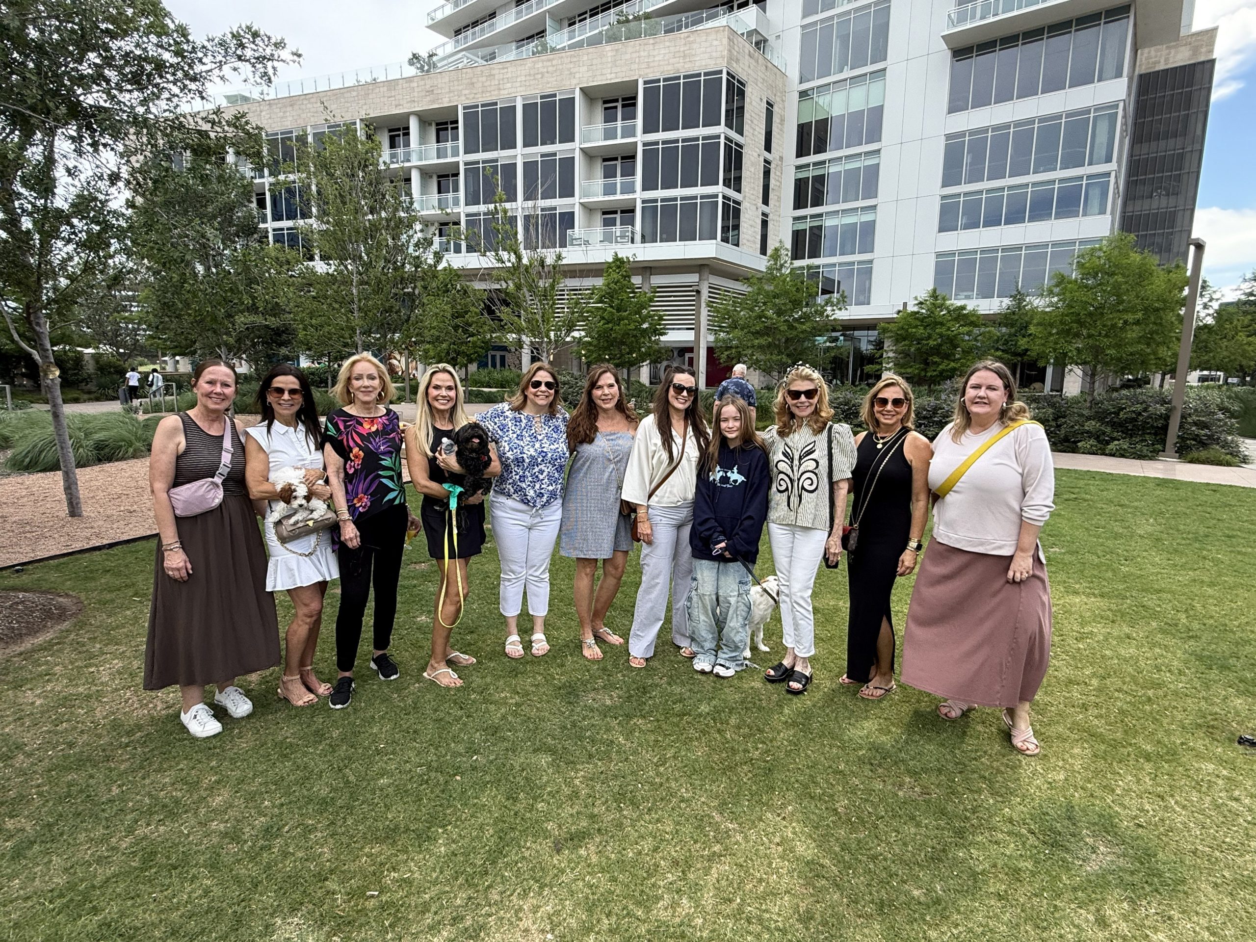 The Jan Richey Team at the Happy FurEver Dog Park ribbon cutting at Kaleidoscope Park in Frisco, Texas