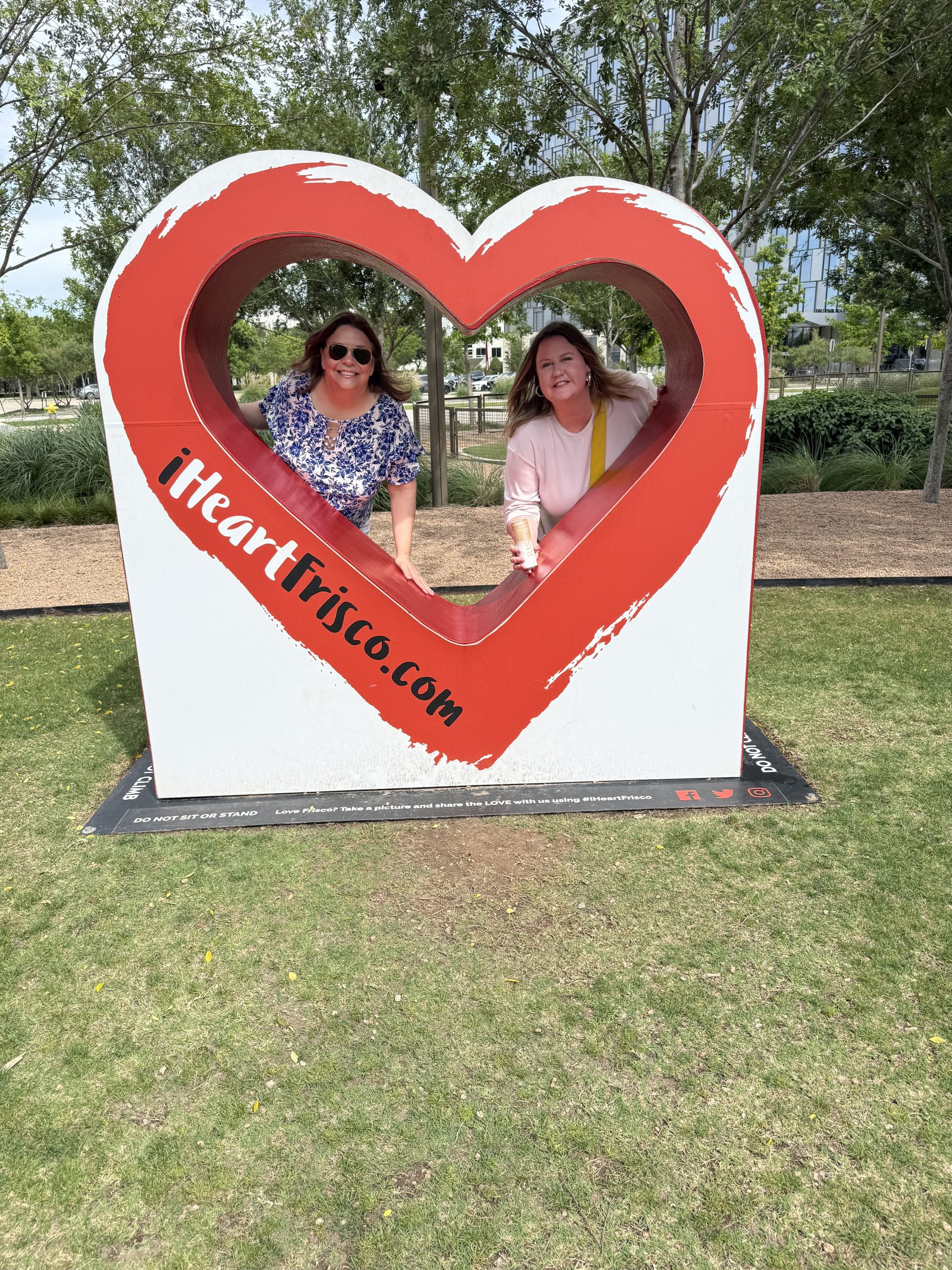 SuAnne Hedgepeth and Ali Leali at the Happy FurEver Dog Park ribbon cutting event at Kaleidoscope Park in Frisco, Texas